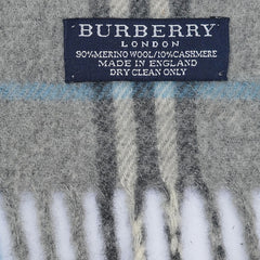 Burberry Merino Wool Wide Check Pre-Owned Scarf