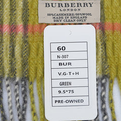 Burberry Cashmere Plaids & Check Pre-Owned Scarf