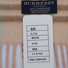 Burberry Cashmere Classic Check Pre-Owned Scarf