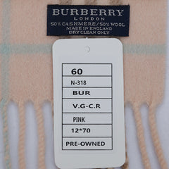 Burberry Cashmere Classic Check Pre-Owned Scarf