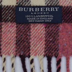Burberry Lambswool Large Check Pre-Owned Scarf