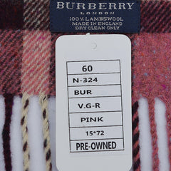 Burberry Lambswool Large Check Pre-Owned Scarf
