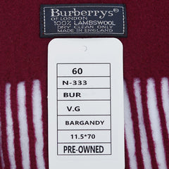 Burberry Wool Large Check Pre-Owned Scarf
