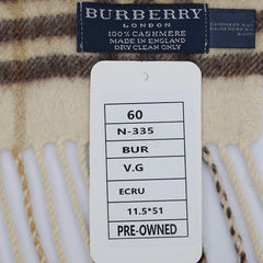 Burberry Cashmere Nova Check Pre-Owned Scarf