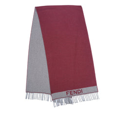 Fendi Wool Reversible Plain Pre-Owned Scarf