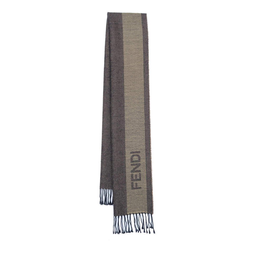 Fendi Wool Graphic Print Pre-Owned Scarf