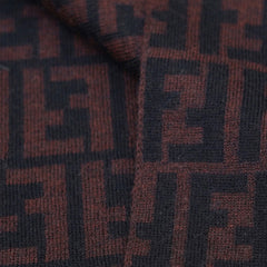 Fendi Wool Zucca FF Logo Print Pre-Owned Scarf