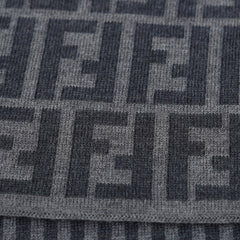 Fendi Wool FF Logo Print Pre-Owned Scarf
