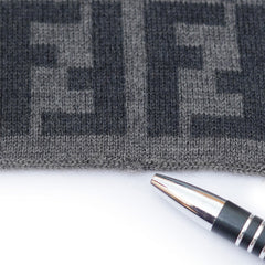 Fendi Wool FF Logo Print Pre-Owned Scarf