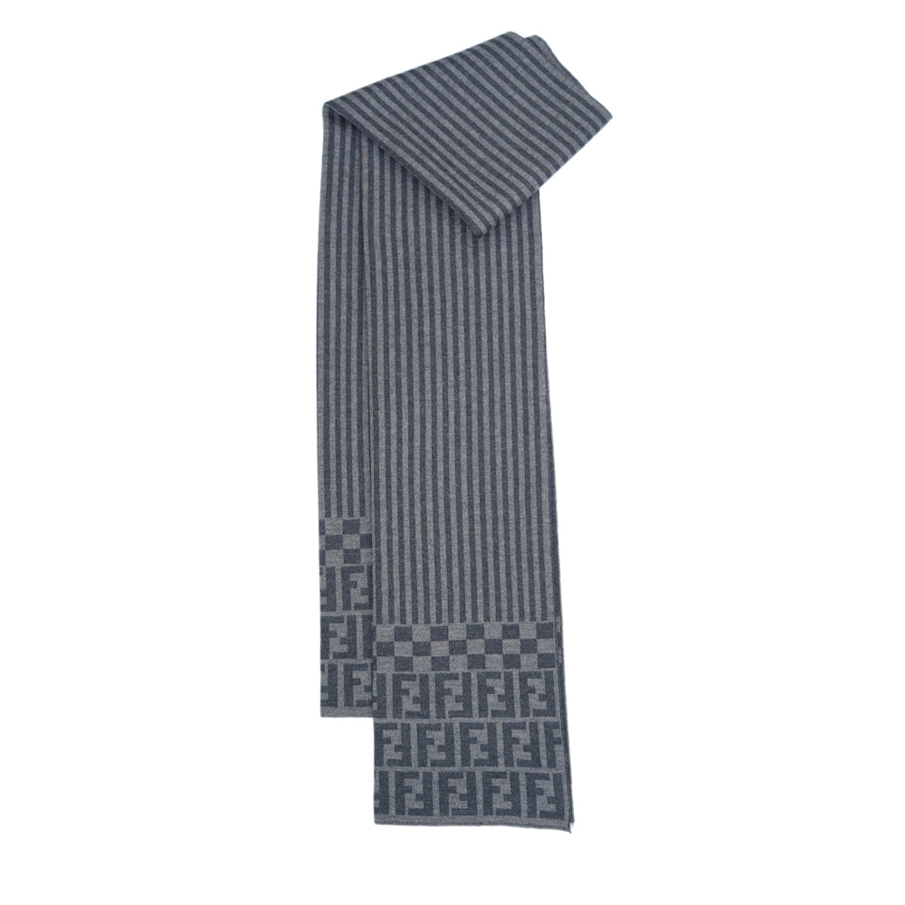 Fendi Wool FF Logo Print Pre-Owned Scarf