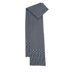 Fendi Wool FF Logo Print Pre-Owned Scarf