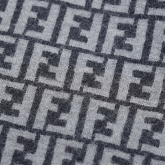 Fendi Wool Zucca FF Logo Print Pre-Owned Scarf