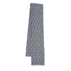 Fendi Wool Zucca FF Logo Print Pre-Owned Scarf