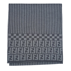 Fendi Wool FF Logo Print Pre-Owned Scarf