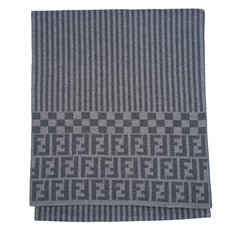 Fendi Wool FF Logo Print Pre-Owned Scarf