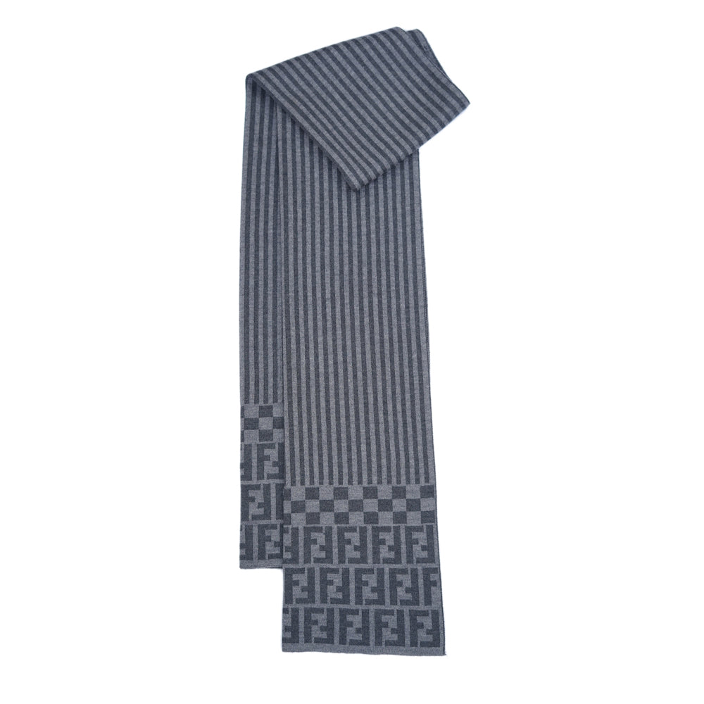 Fendi Wool FF Logo Print Pre-Owned Scarf