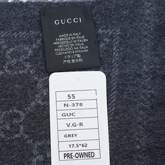 Gucci Wool GG Logo Pre-Owned Scarf