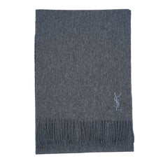 Yves Saint Laurent (YSL) Wool Plain Pre-Owned Scarf