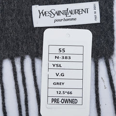 Yves Saint Laurent (YSL) Wool Plain Pre-Owned Scarf