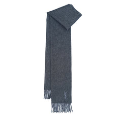 Yves Saint Laurent (YSL) Wool Plain Pre-Owned Scarf