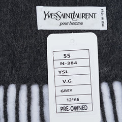 Yves Saint Laurent (YSL) Wool Plain Pre-Owned Scarf