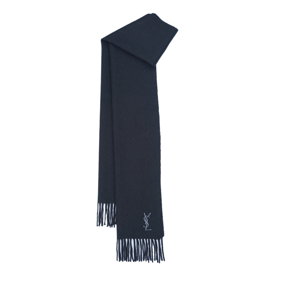 Yves Saint Laurent (YSL) Wool Plain Pre-Owned Scarf