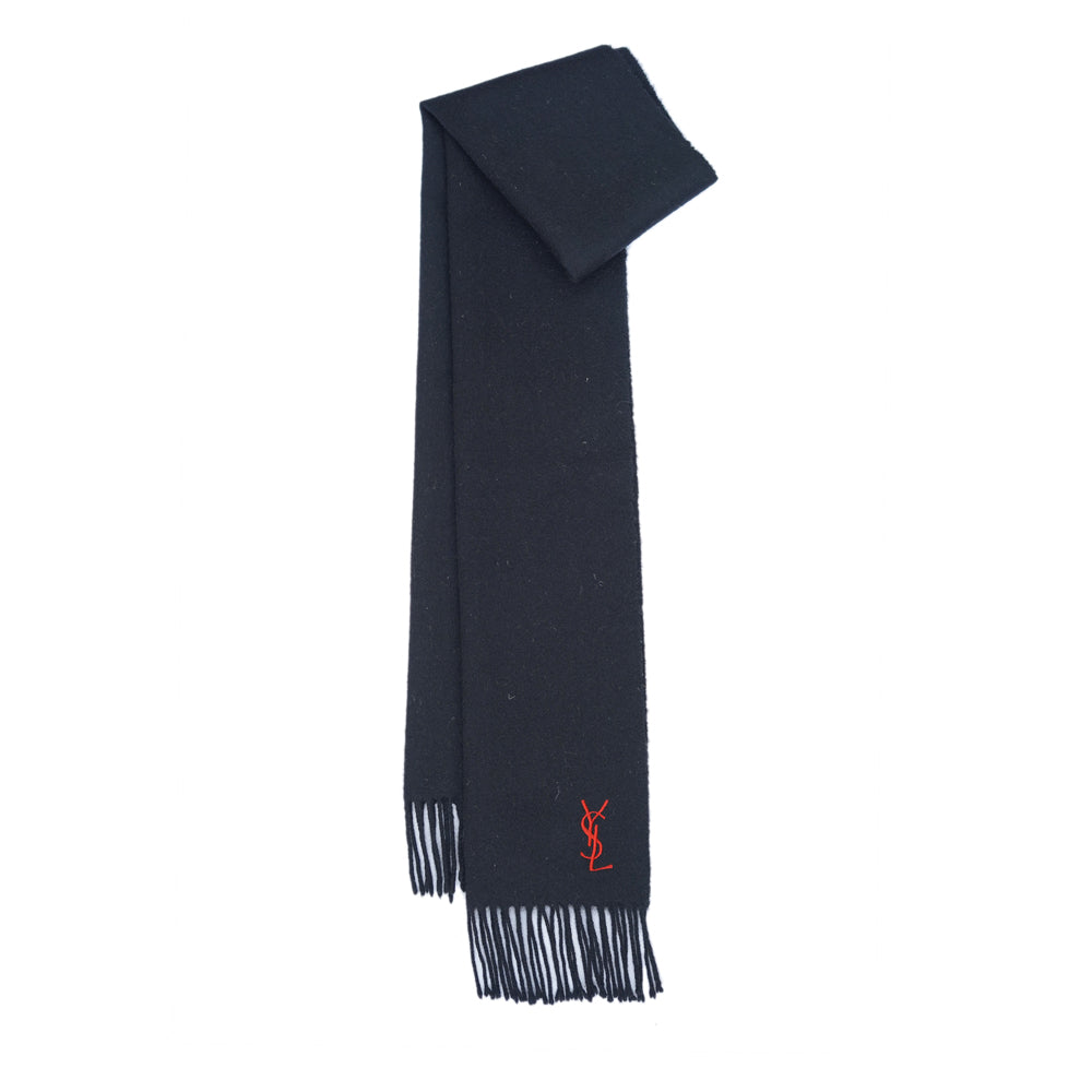 Yves Saint Laurent (YSL) Wool Plain Pre-Owned Scarf