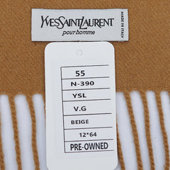 Yves Saint Laurent (YSL) Wool Plain Pre-Owned Scarf