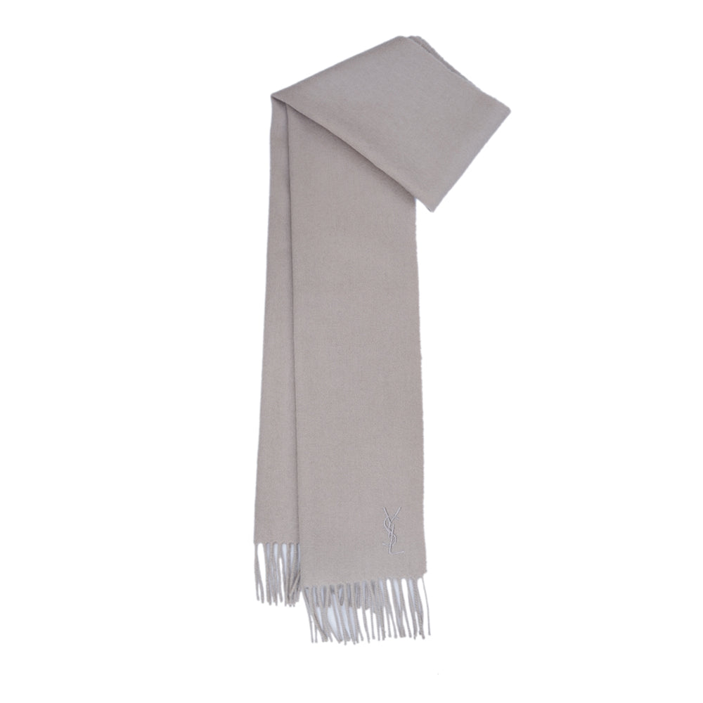 Yves Saint Laurent (YSL) Wool Plain Pre-Owned Scarf