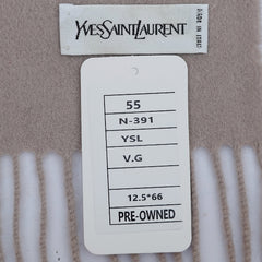 Yves Saint Laurent (YSL) Wool Plain Pre-Owned Scarf