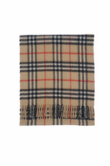 Check Cashmere Beige Scarf