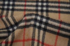 Check Cashmere Beige Scarf