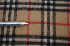 Check Cashmere Beige Scarf