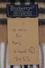 Check Cashmere Beige Scarf