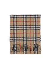 Check Cashmere Beige Scarf