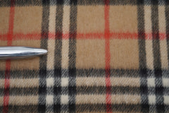 Check Cashmere Beige Scarf