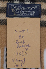 Check Cashmere Beige Scarf