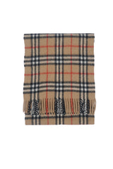 Check Cashmere Beige Scarf
