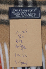 Check Cashmere Beige Scarf