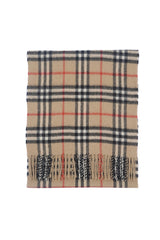 Check Cashmere Beige Scarf