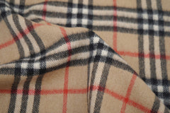 Check Cashmere Beige Scarf