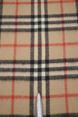 Check Cashmere Beige Scarf