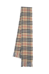 Check Cashmere Beige Scarf