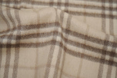 Check Cashmere Beige Scarf