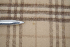 Check Cashmere Beige Scarf
