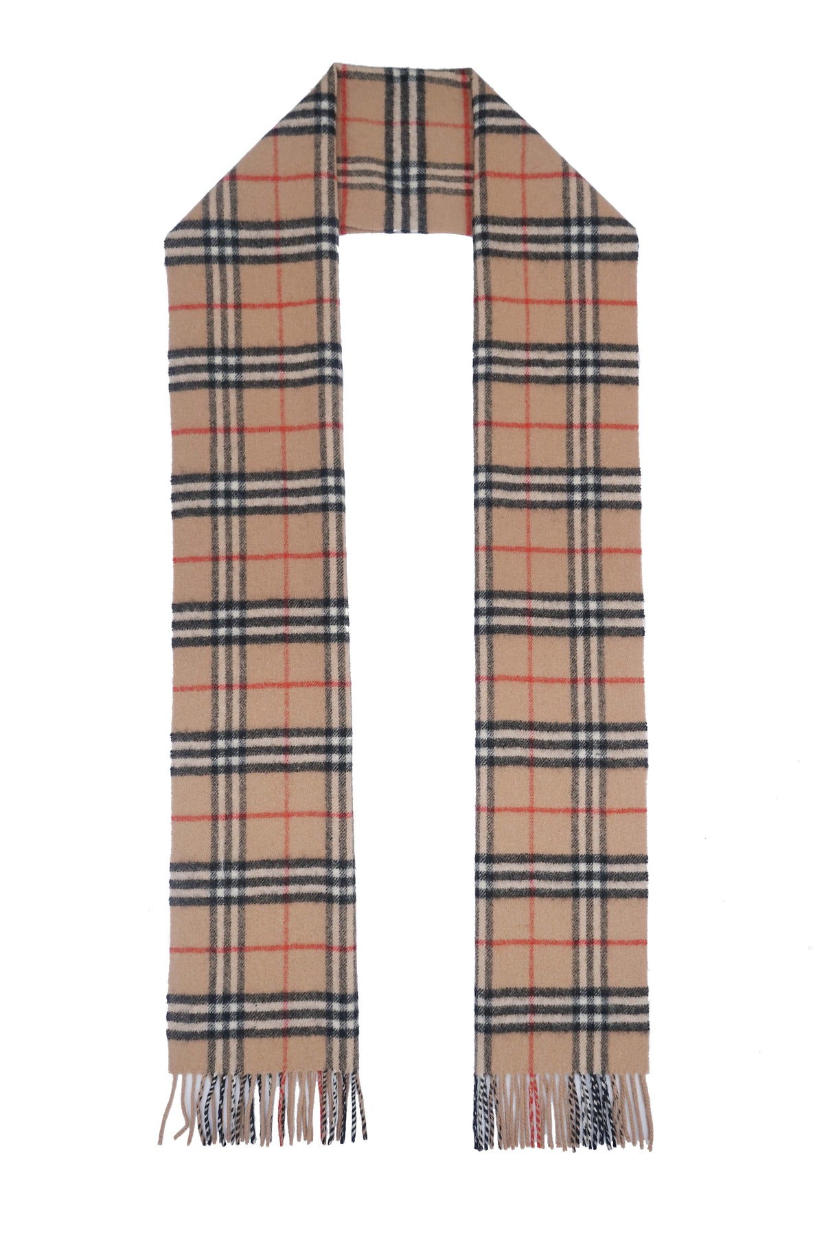 Burberry Pre-Owned Check Lambswool Beige Scarf