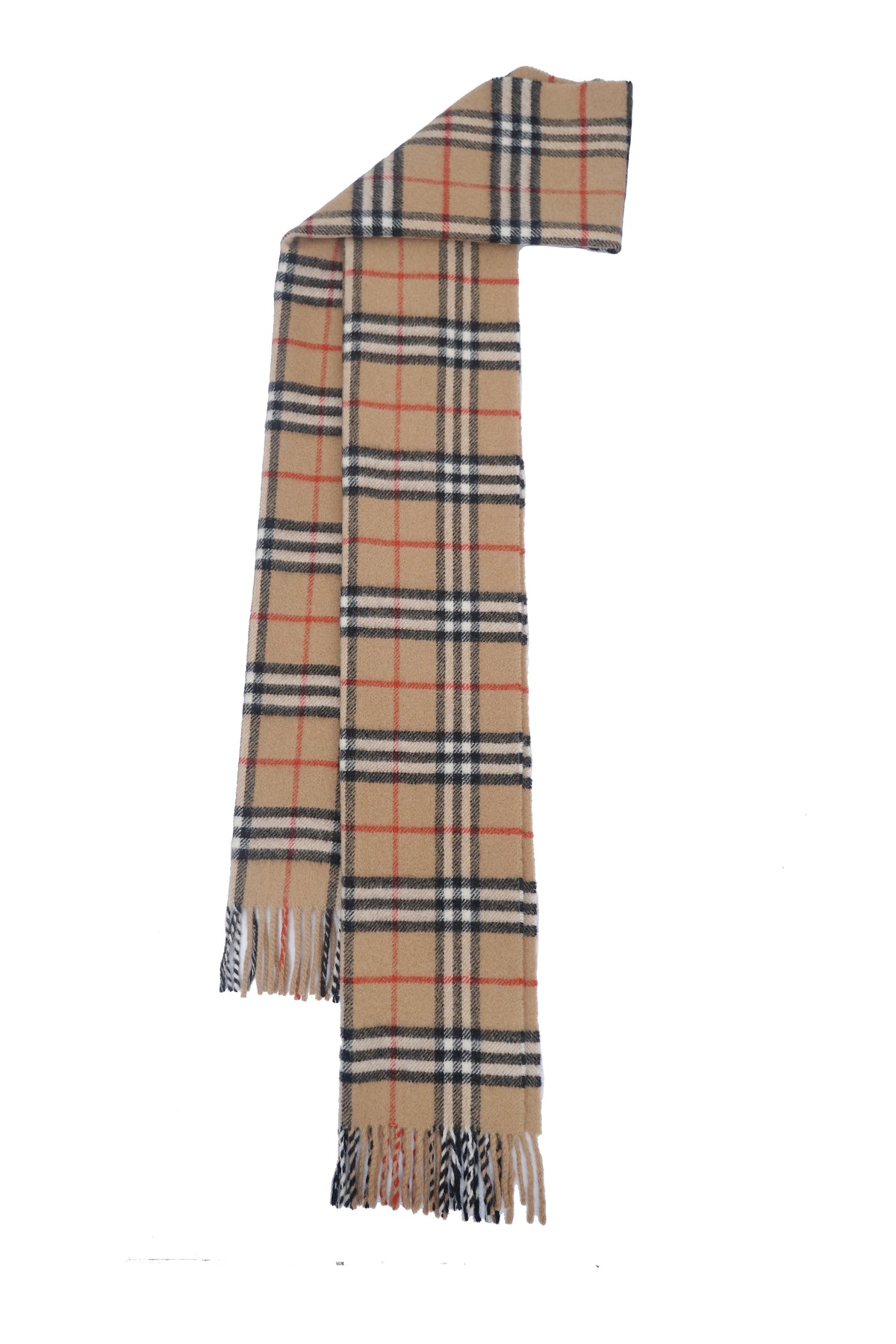 Burberry Pre-Owned Check Lambswool Beige Scarf