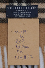 Burberry Pre-Owned Check Lambswool Beige Scarf
