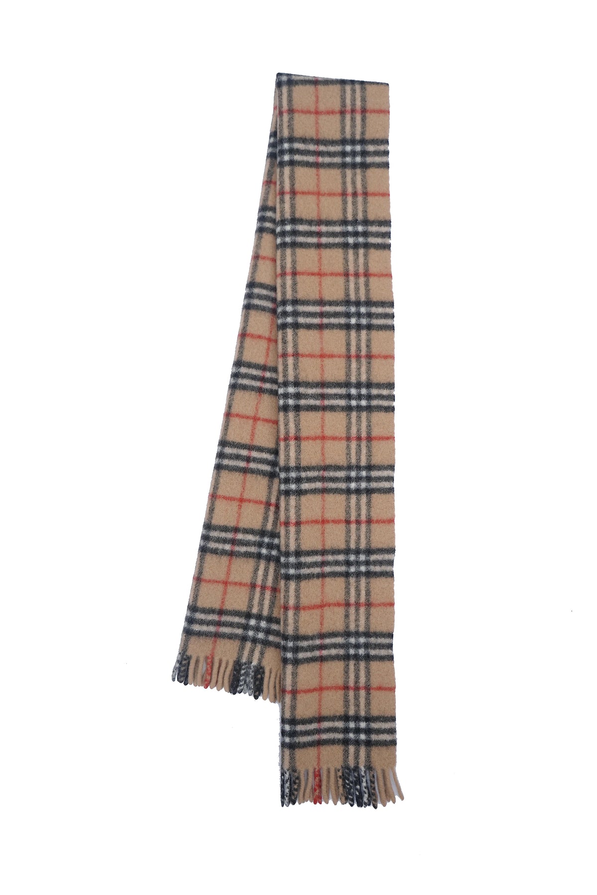 Burberry Pre-Owned Check Lambswool Beige Scarf