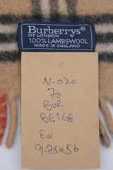 Burberry Pre-Owned Check Lambswool Beige Scarf